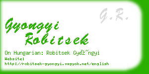 gyongyi robitsek business card